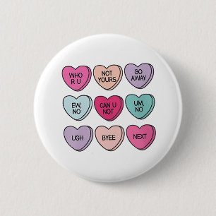 Anti Valentine’s Day Funny Single Awareness 6 Cm Round Badge