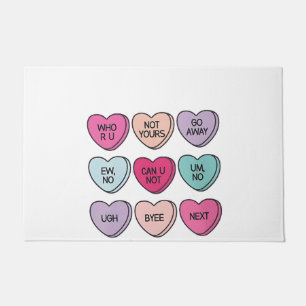 Anti Valentine’s Day Funny Single Awareness  Doormat