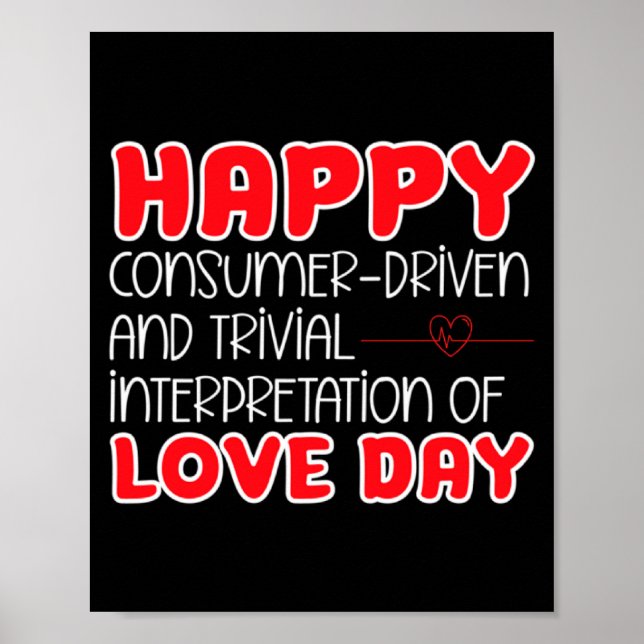 Anti Valentines Day Anti Love Valentine Hate Sing  Poster (Front)