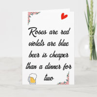 Anti Valentine's Day Beer Funny Card