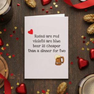 Anti Valentine's Day Beer Funny Card
