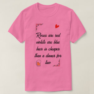Anti Valentine's Day Beer Funny Card T-Shirt