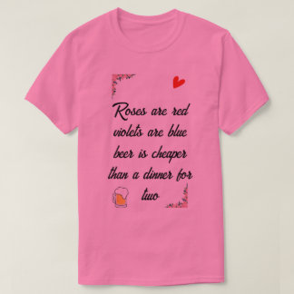 Anti Valentine's Day Beer Funny Card T-Shirt