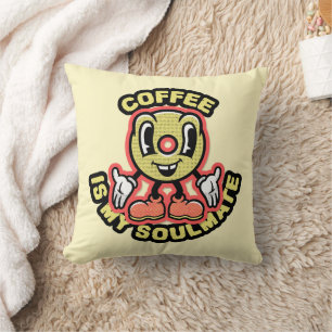 ANTI-VALENTINE'S DAY COFFEE SOULMATE RETRO PILLOW