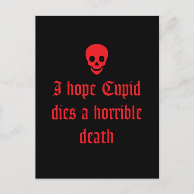 Anti Valentine's Day Holiday Postcard (Front)