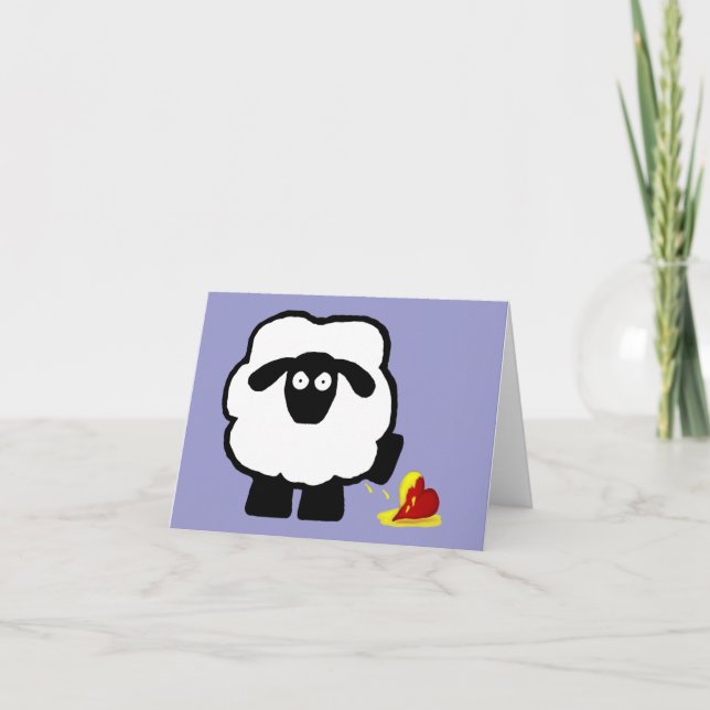 Anti Valentines Day Sheep Card (Front)