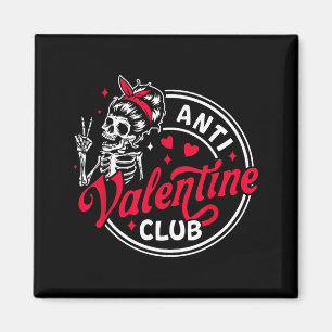 Anti valentines day skeleton heart funny valentine magnet