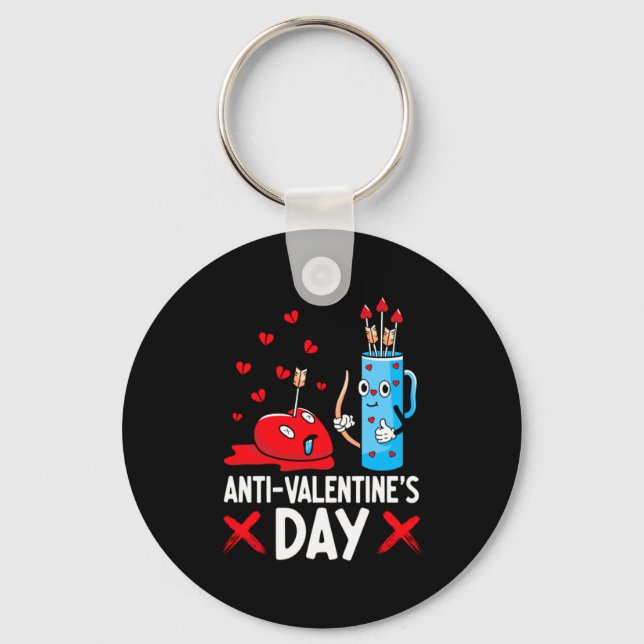 Anti Valentines Day Valentines Day Arrows Single  Key Ring (Front)