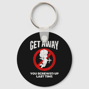Anti Valentines Sarcastic Cud Quote Funny Gift  Key Ring