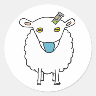 Anti Vax Sheep Vaccination Classic Round Sticker