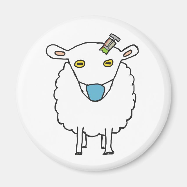 Anti Vax Sheep Vaccination Magnet (Front)
