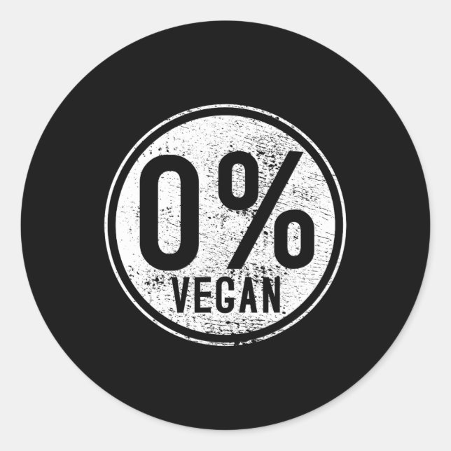 Anti-vegan Non Vegetarian Bbq Meat-eater  Classic Round Sticker (Front)