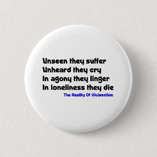 Anti Vivisection 6 Cm Round Badge