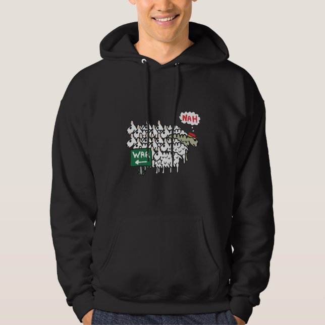 Anti War Sheep Hoodie (Front)