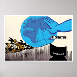 Anti-War Soviet Propaganda Poster No nuclear war!
