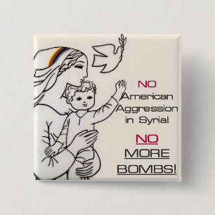 Anti-war Syria button
