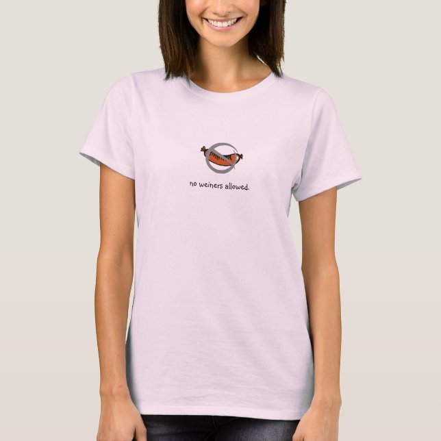 Anti-Weiner camping trip T-Shirt (Front)