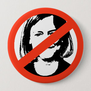 ANTI-WHITMAN / ANTI-MEG WHITMAN 10 CM ROUND BADGE
