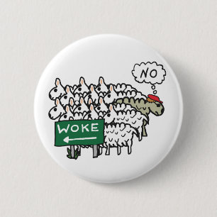 Anti Woke 6 Cm Round Badge