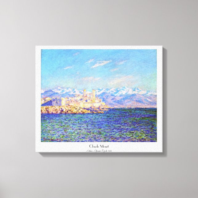 Antibes, Afternoon Effect, 1888 Claude Monet cool, Canvas Print (Front)