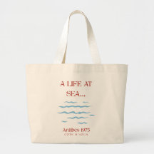 Antibes Coast Canvas Tote Bag - Luxury Resort