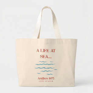 Antibes Coast Canvas Tote Bag - Luxury Resort