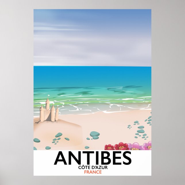 Antibes France Beach poster (Front)