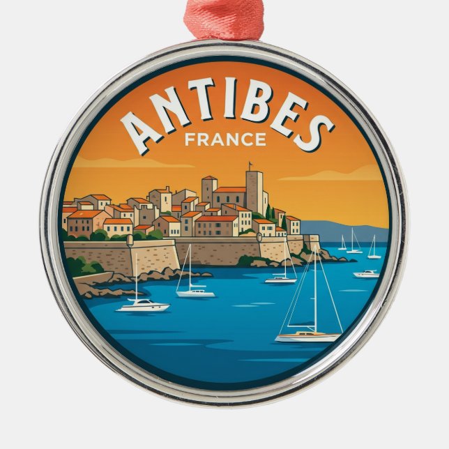 Antibes France Metal Tree Decoration (Front)