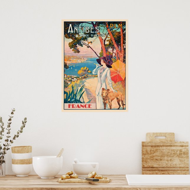 Antibes, France travel poster (Kitchen)