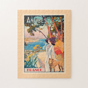 Antibes, France travel poster, Jigsaw Puzzle