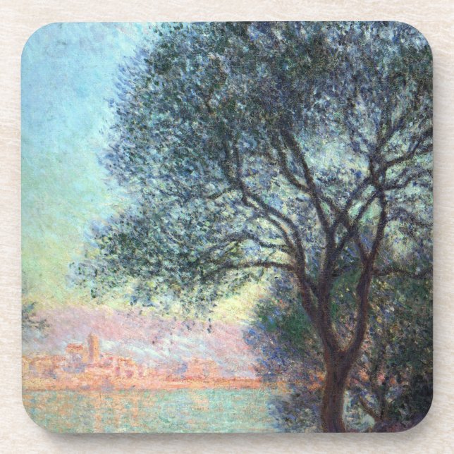 Antibes in the Morning by Claude Monet Coaster (Front)