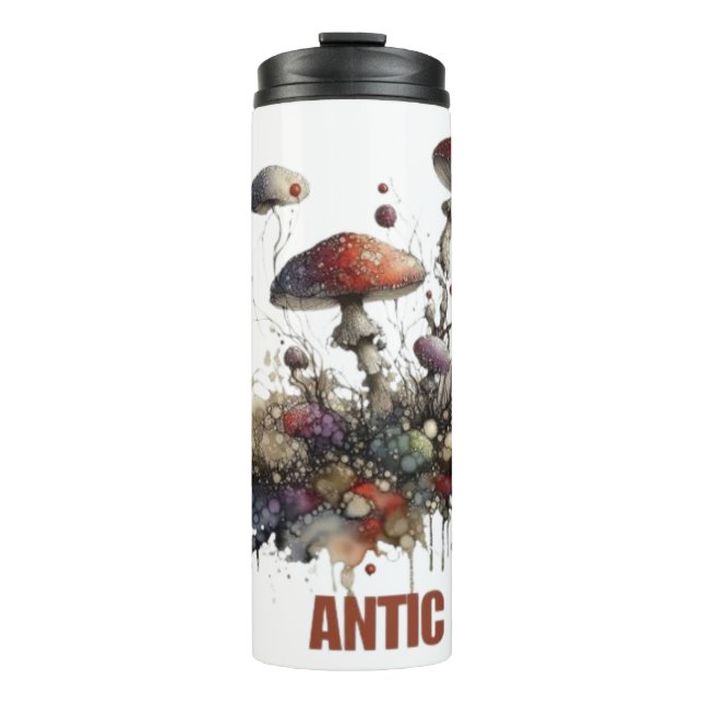 Antic Mushroom Thermal Tumbler (Front)