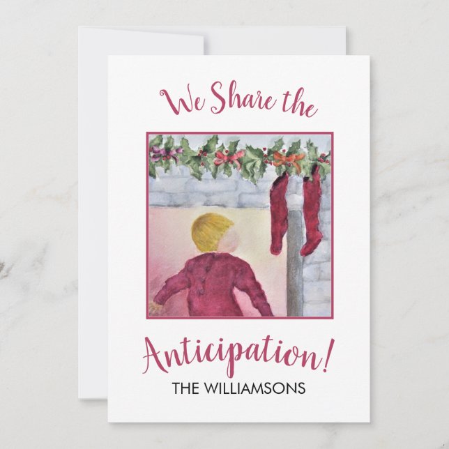 Anticipating Christmas Holiday Card (Front)