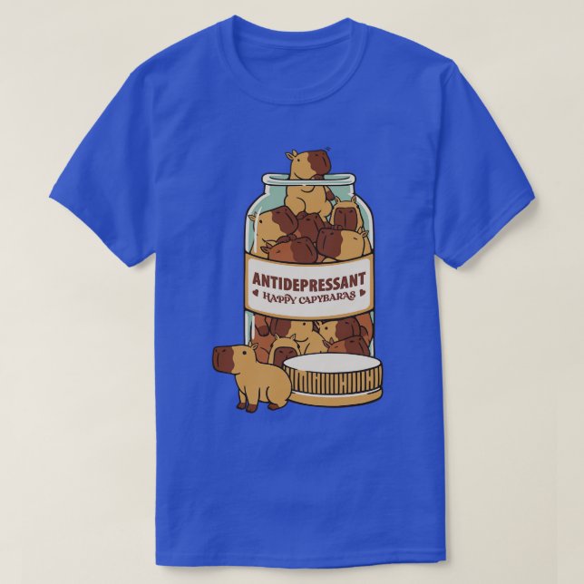 Antidepressant Capybara by Tobe Fonseca T-Shirt (Design Front)
