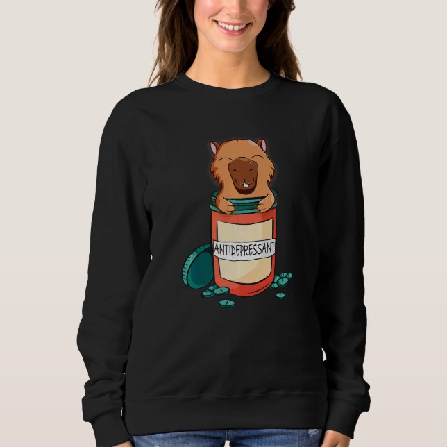 Antidepressant Capybara Capibara Premium Sweatshirt (Front)