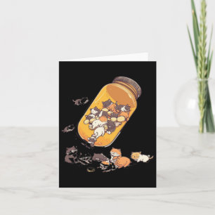 Antidepressant Cat Pill Bottle – Mental Health Awa Card