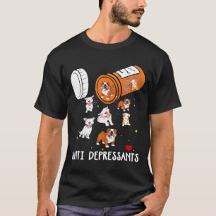Antidepressant Pitbull Dog Cute Dog T-Shirt