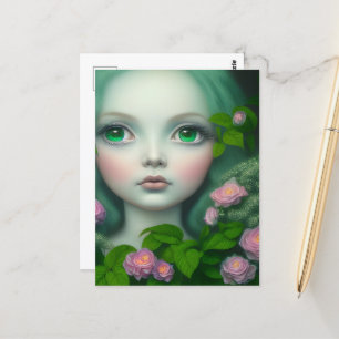 Antidote Ivy Green Eyed Girl Postcard