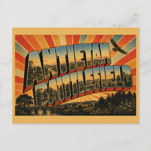 Antietam Battlefield Maryland Creek Rolling Hills Postcard