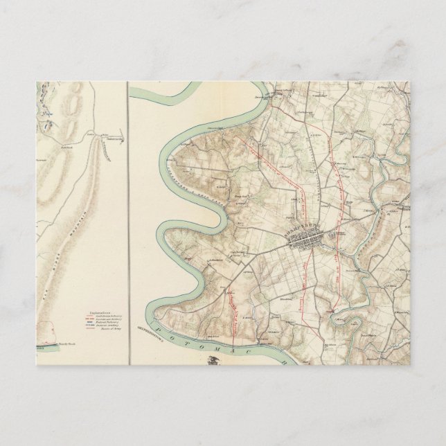 Antietam, Harper's Ferry, Sharpsburg Postcard (Front)