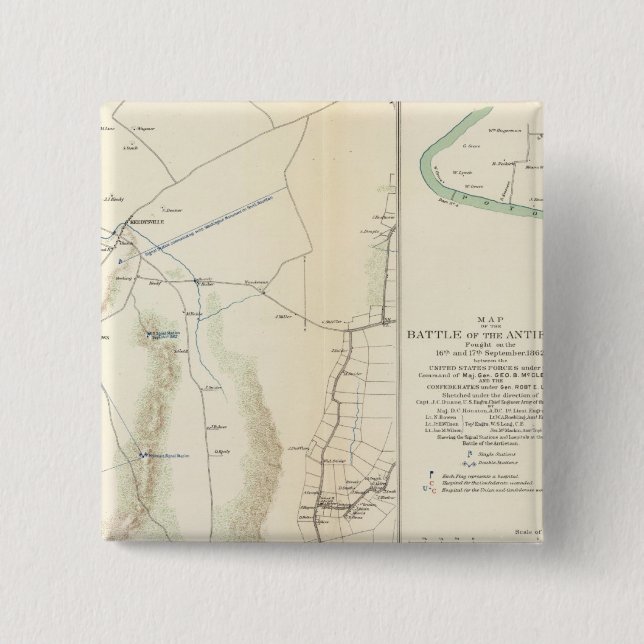 Antietam, Suffolk, Gettysburg 15 Cm Square Badge (Front)