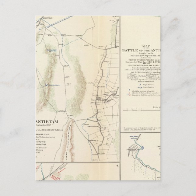 Antietam, Suffolk, Gettysburg Postcard (Front)