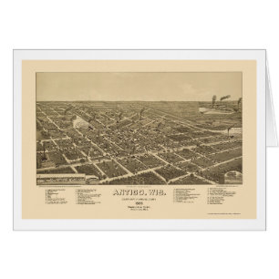 Antigo, WI Panoramic Map - 1886