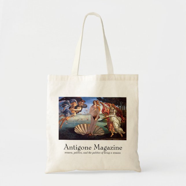 Antigone Magazine Tote (grey suit) Bag (Front)
