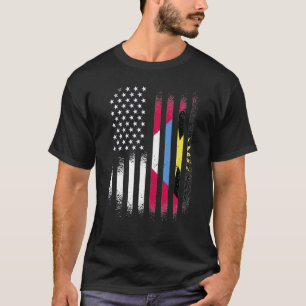 Antigua American Patriot Grown Country USA Flags S T-Shirt