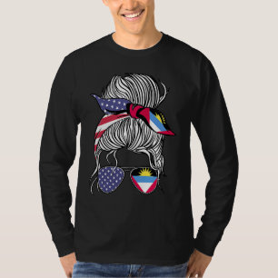 Antigua American Patriot Grown Proud Women Girl Fl T-Shirt