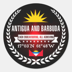 Antigua and Barbuda Classic Round Sticker