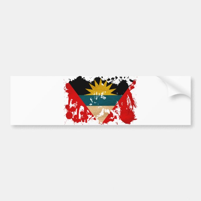 Antigua and Barbuda Flag Bumper Sticker (Front)