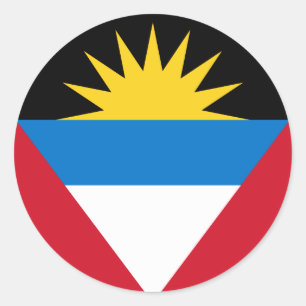 Antigua and Barbuda Flag Classic Round Sticker