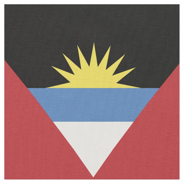 Antigua and Barbuda flag Fabric (Close Up)